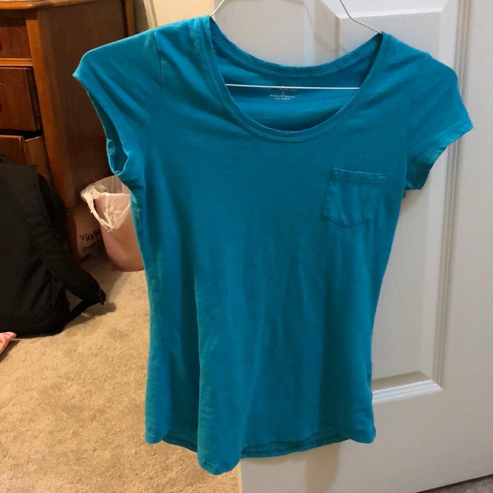 Blue top with pocket